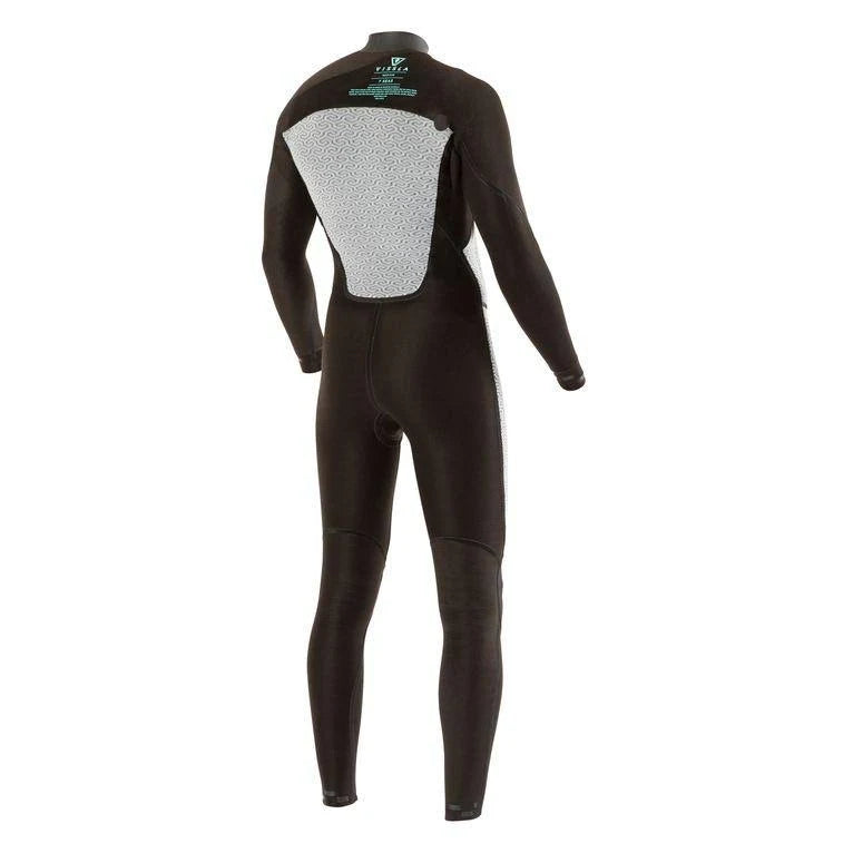 Black 4-3 Full Chest Zip V4132