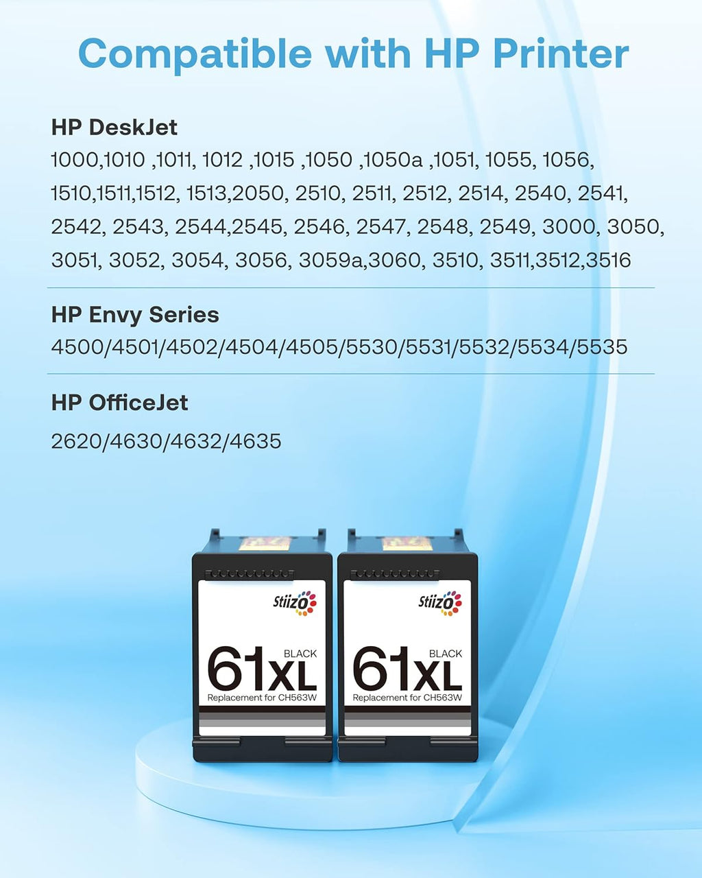 2 Black 61XL Ink Cartridge Combo Pack L61987