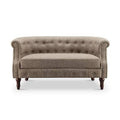 Brown Rolled Arm Loveseat U8072
