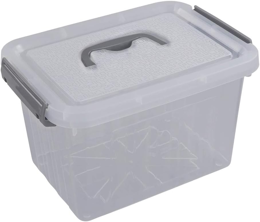 6 Pack 6 Quart Plastic Storage Bin with Lid B99745