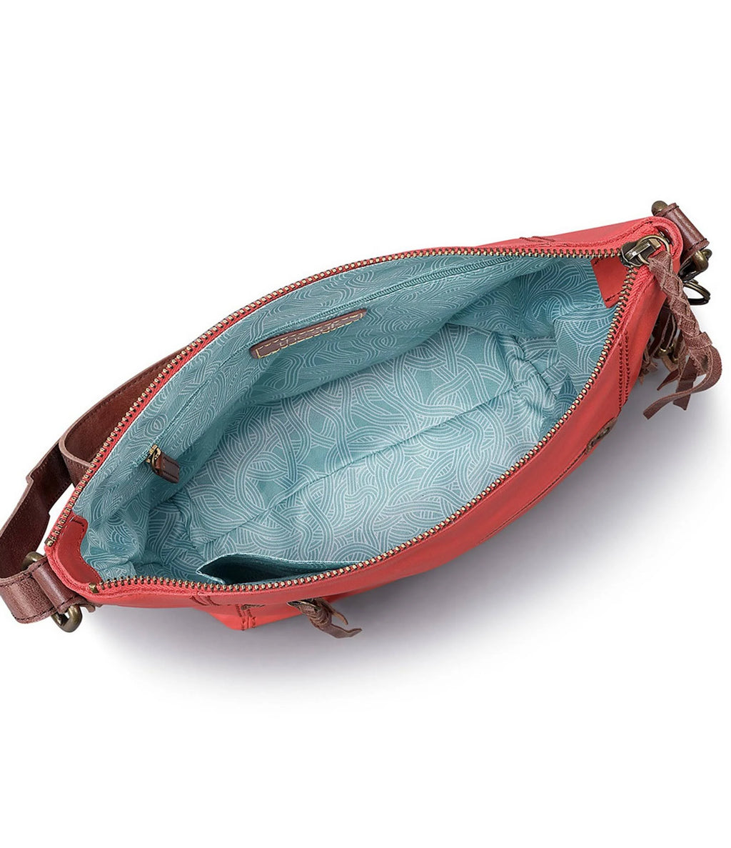 Dusty Coral Leather Crossbody D345