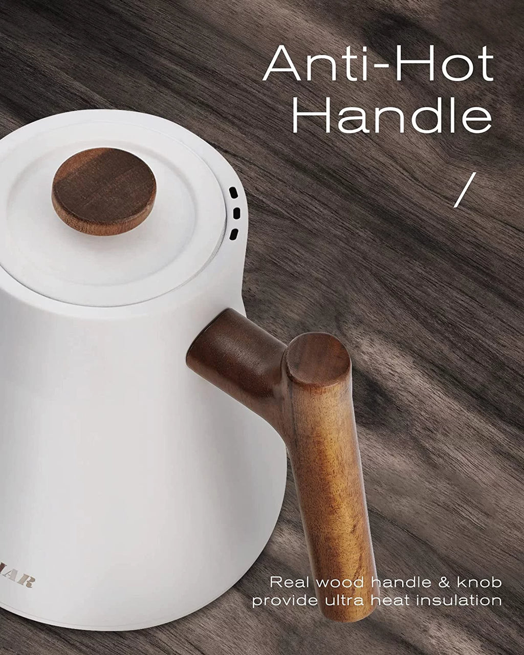 Electric Gooseneck Kettle 1200W 34oz 18/8 Stainless Steel Inner Temperature Control L8839