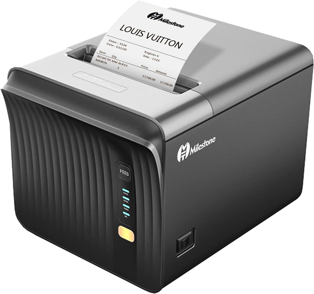 Thermal Receipt Printer with Auto Cutter, USB Serial Ethernet LAN, ESC/POS E53903