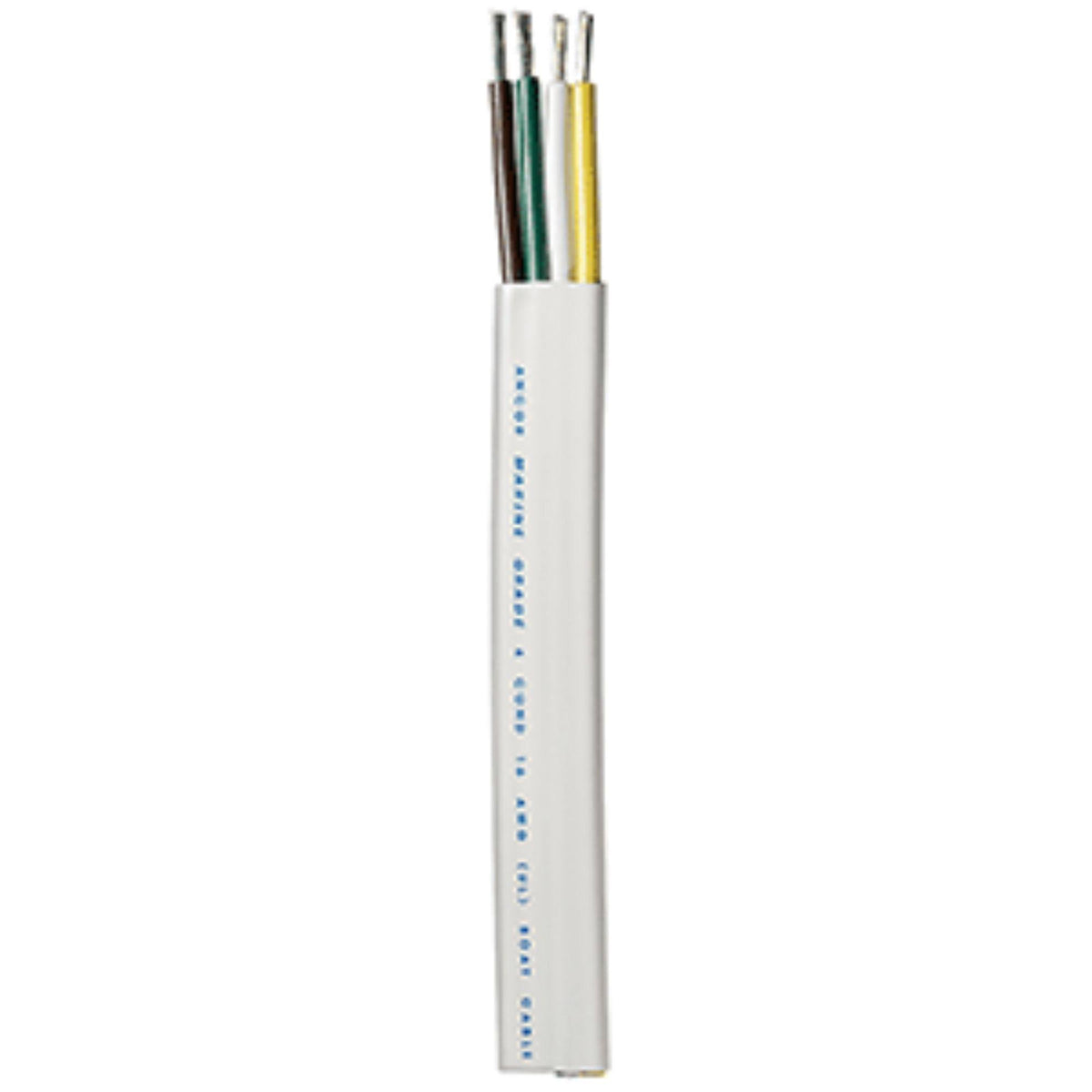 16/4 AWG Yellow/White/Green/Brown Flat Trailer Cable D386