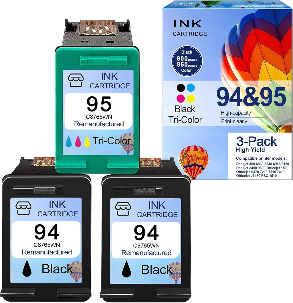 3-Pack Ink Cartridge (2 Black and 1 Tri-Color) X105