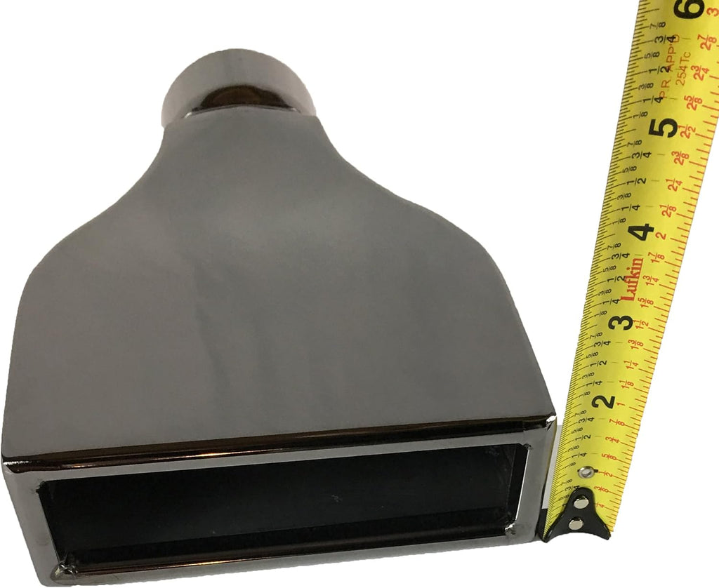 2.50" Inlet 2.25" Outlet Stainless Black Chrome Exhaust Tip Pack of 2 X147