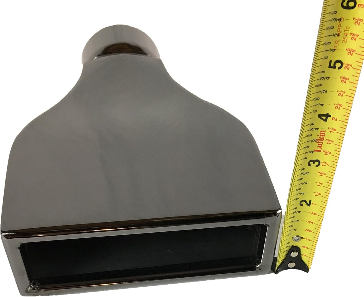 2.50" Inlet 2.25" Outlet Stainless Black Chrome Exhaust Tip Pack of 2 X147