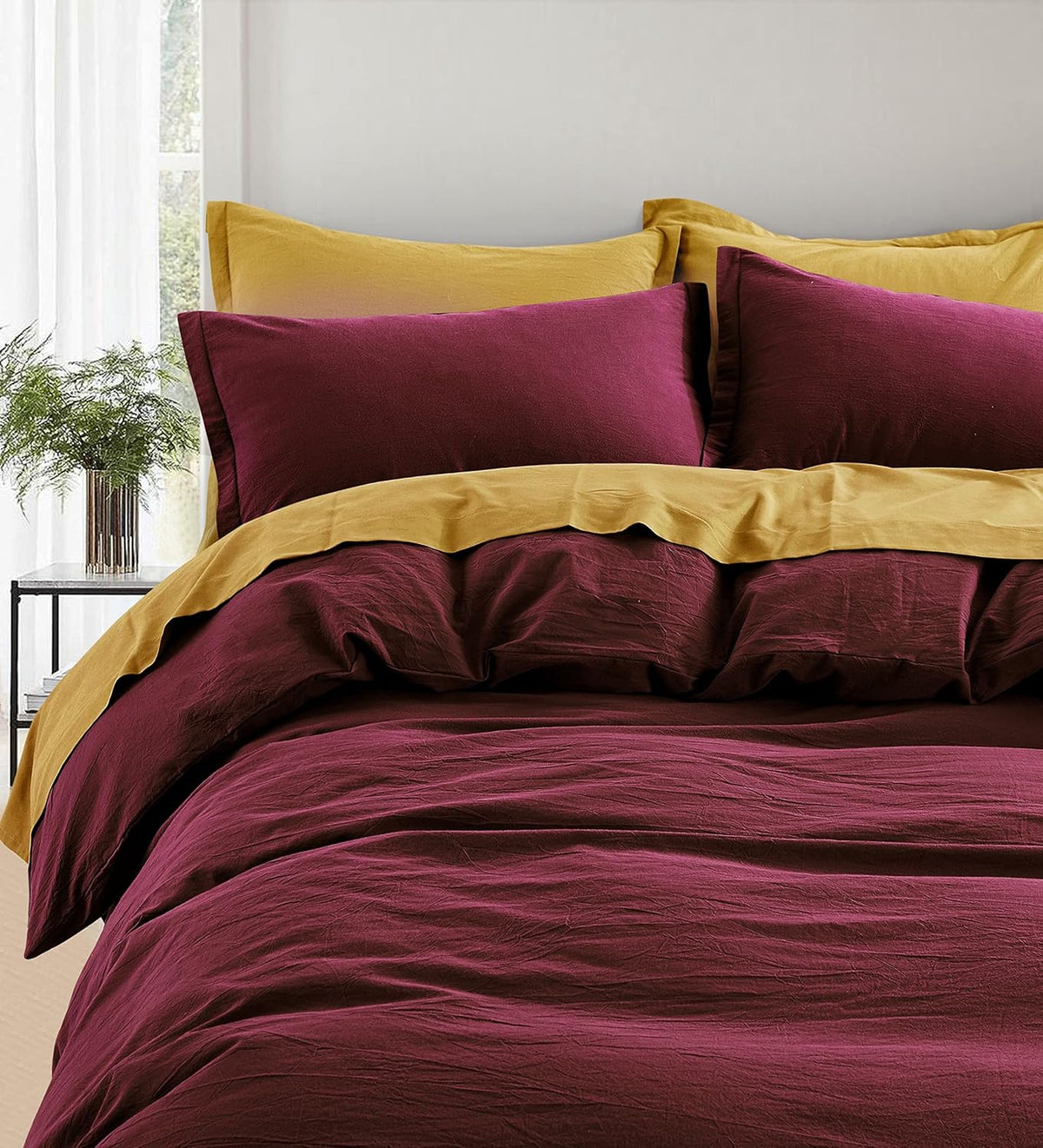 Rust Queen Cotton Duvet Cover Set N815689