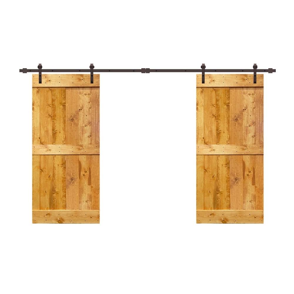 Sage Green Double Barn Door with Hardware Kit V8560