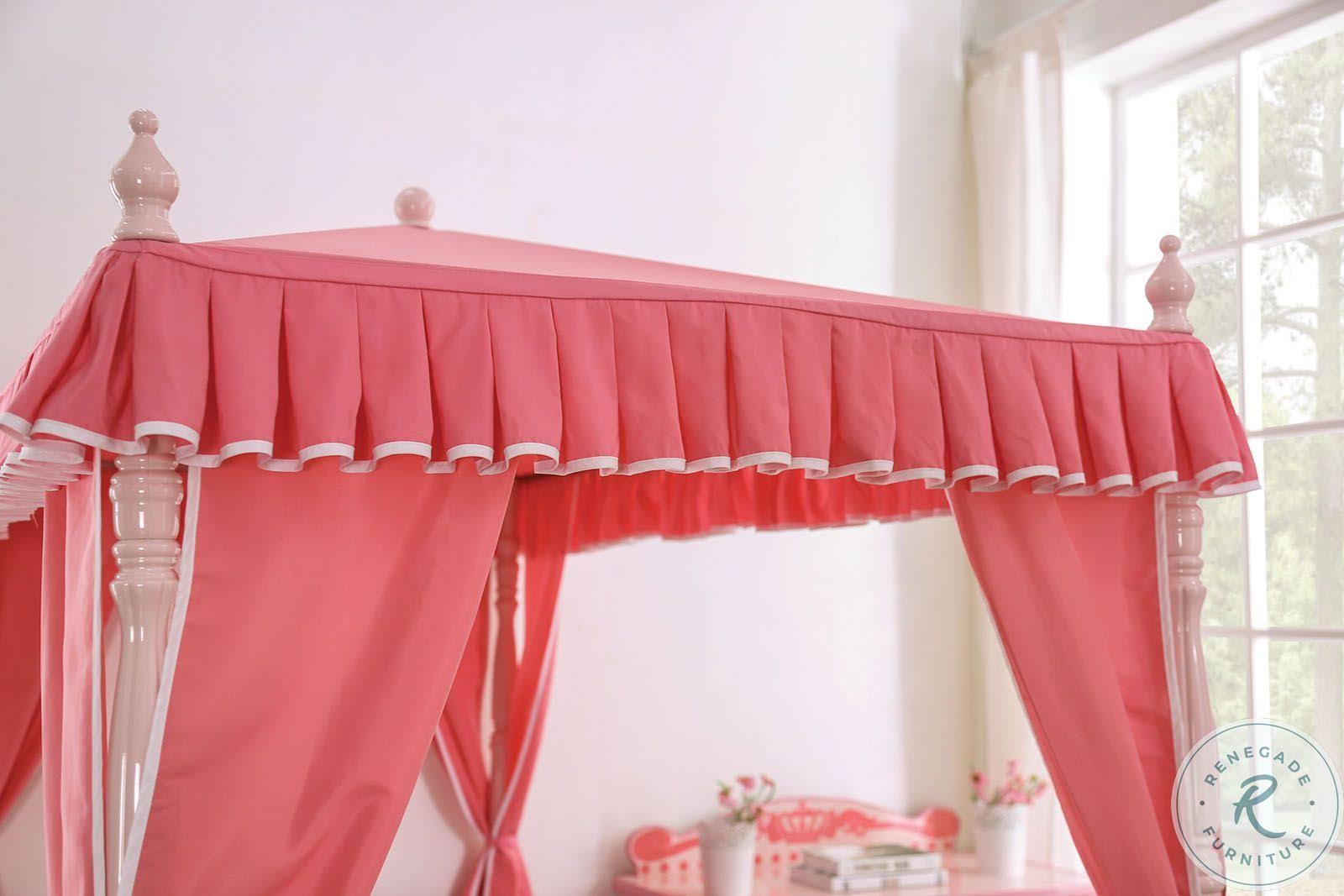 Light Pink Twin Bed A7076