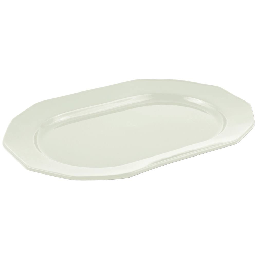 Ivory Sandstone Finish Cast Aluminum Long Prism Tray S949