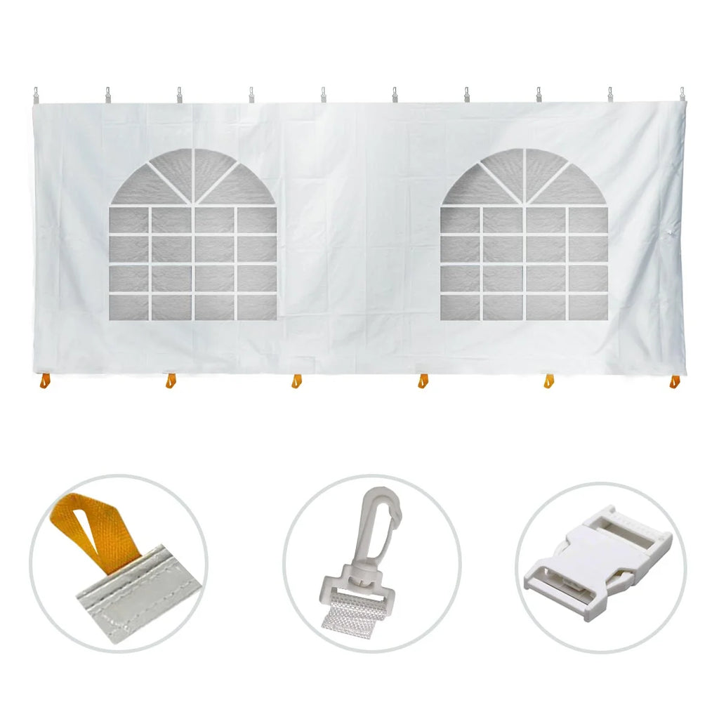 White Blockout Sidewall Kit for 8 ft Sides, 30 ft x 40 ft O78628
