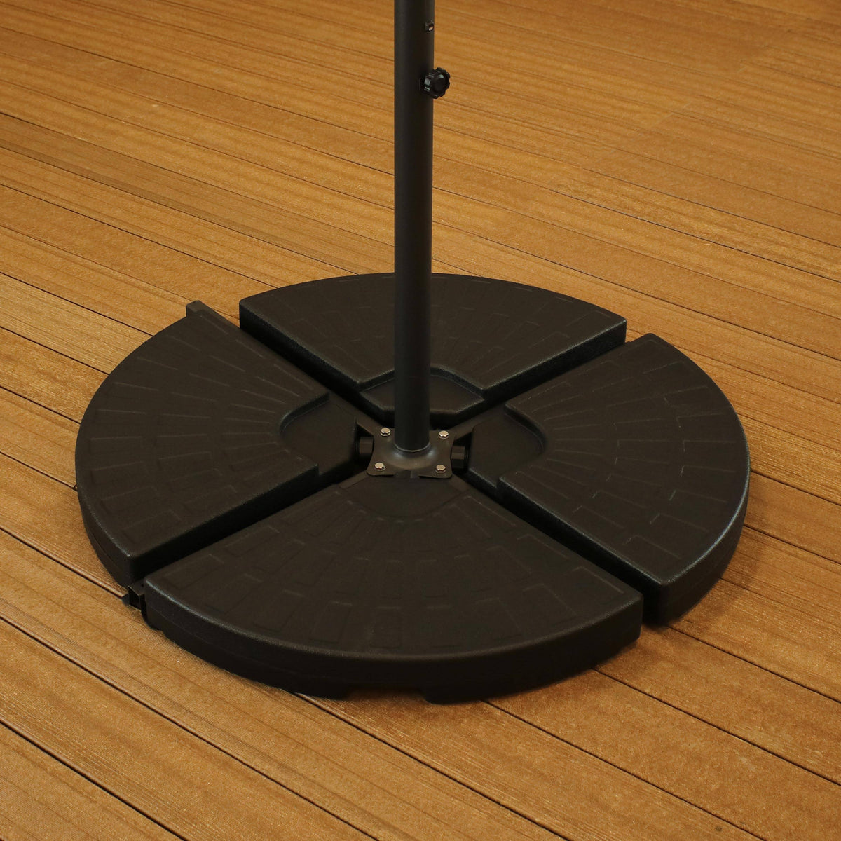 Black Cantilever Patio Umbrella Base Plate 4 Pk D4203
