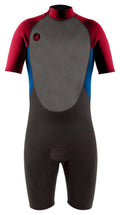 Red Youth Back Zip Short Sleeve Spring Suit Wet Suit A886
