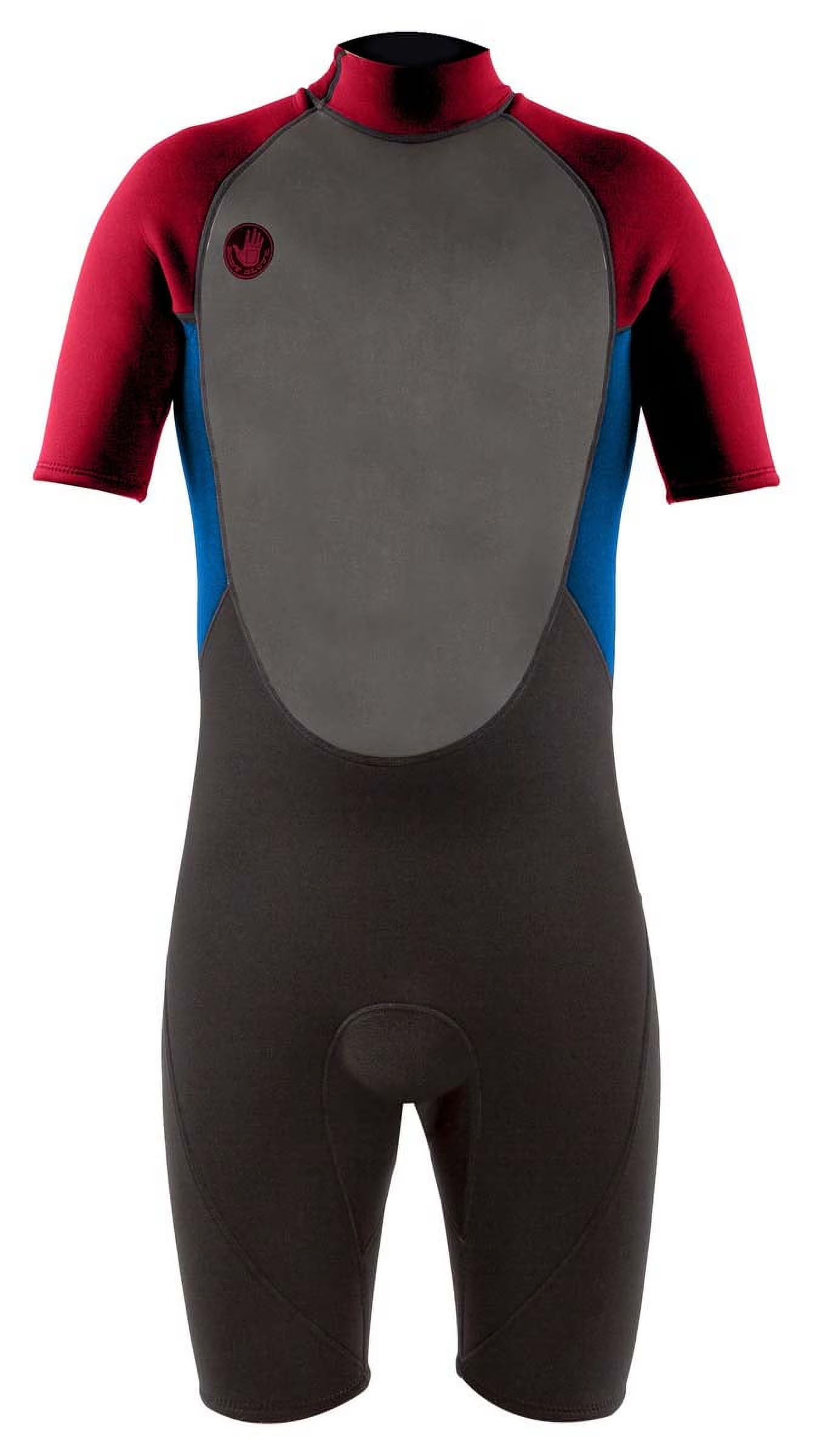 Red Youth Back Zip Short Sleeve Spring Suit Wet Suit A886