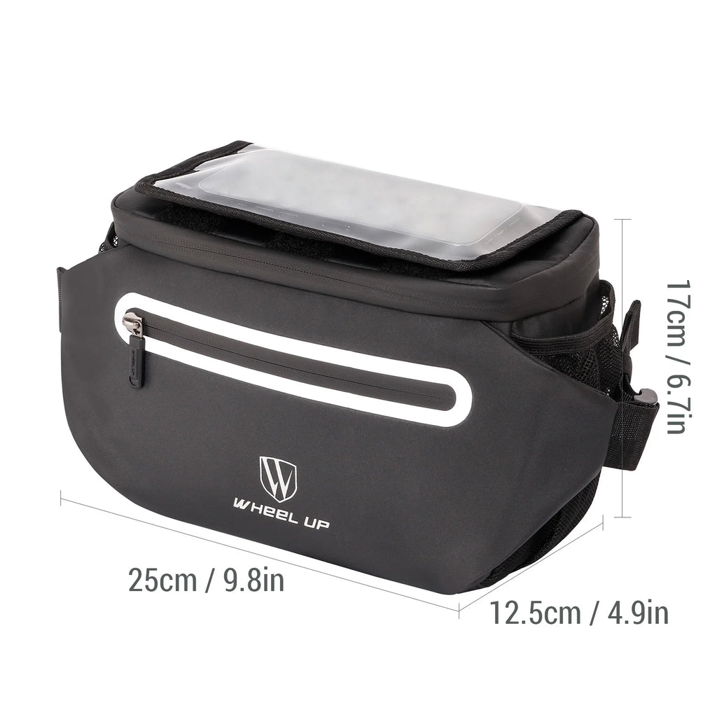 Handlebar Storage Pouch with Touchscreen Phone Holder P9289