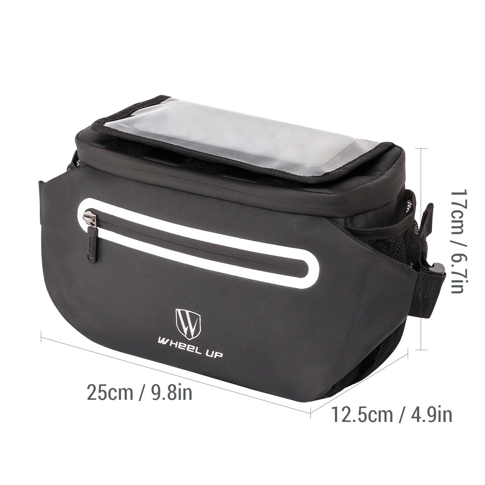 Handlebar Storage Pouch with Touchscreen Phone Holder P9289