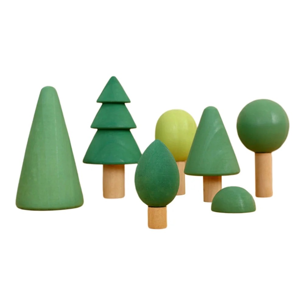 Wooden Tree Building Blocks Stacking Toy K2059
