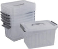 6 Pack 6 Quart Plastic Storage Bin with Lid B99745