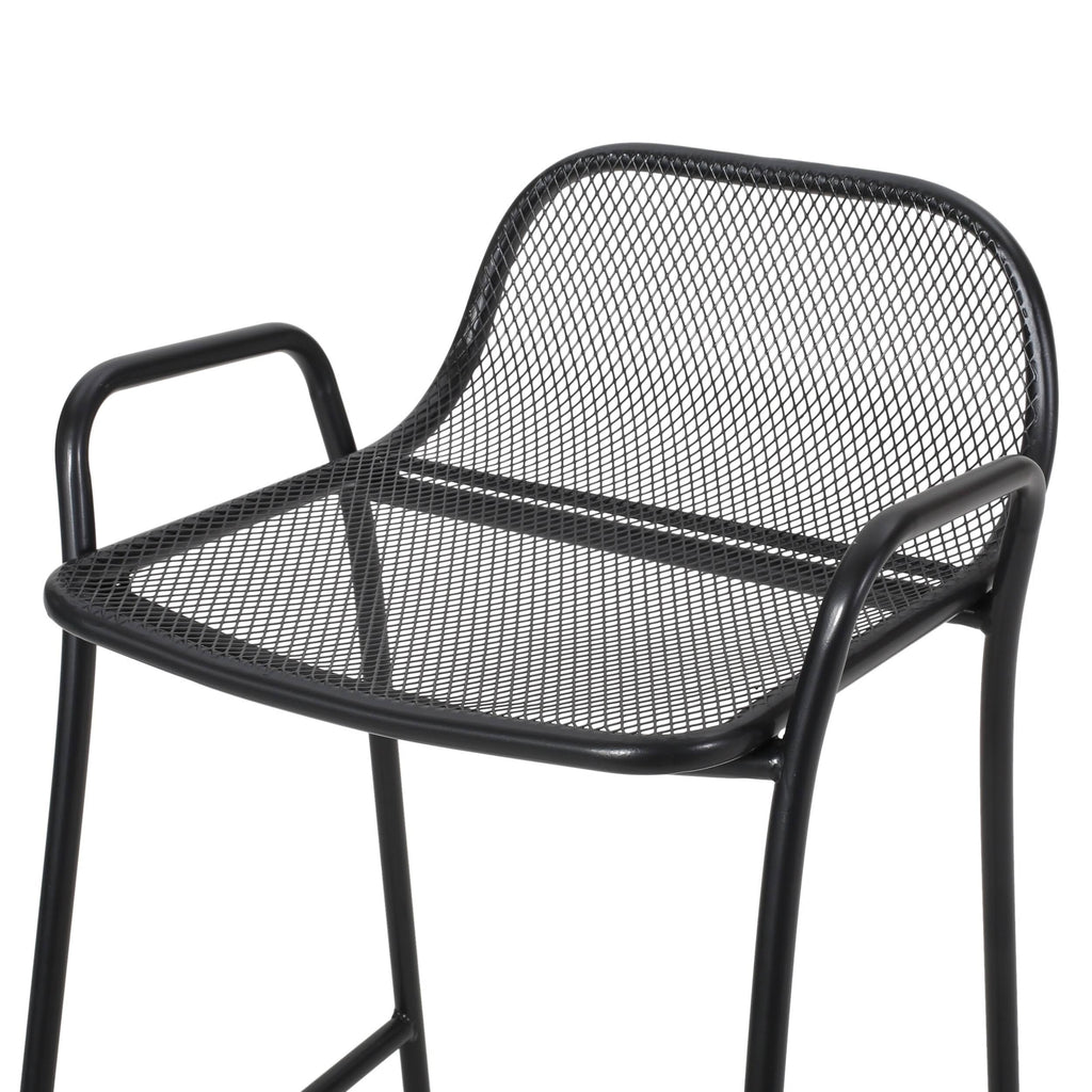 Matte W Iron Barstool Set of 4 G893