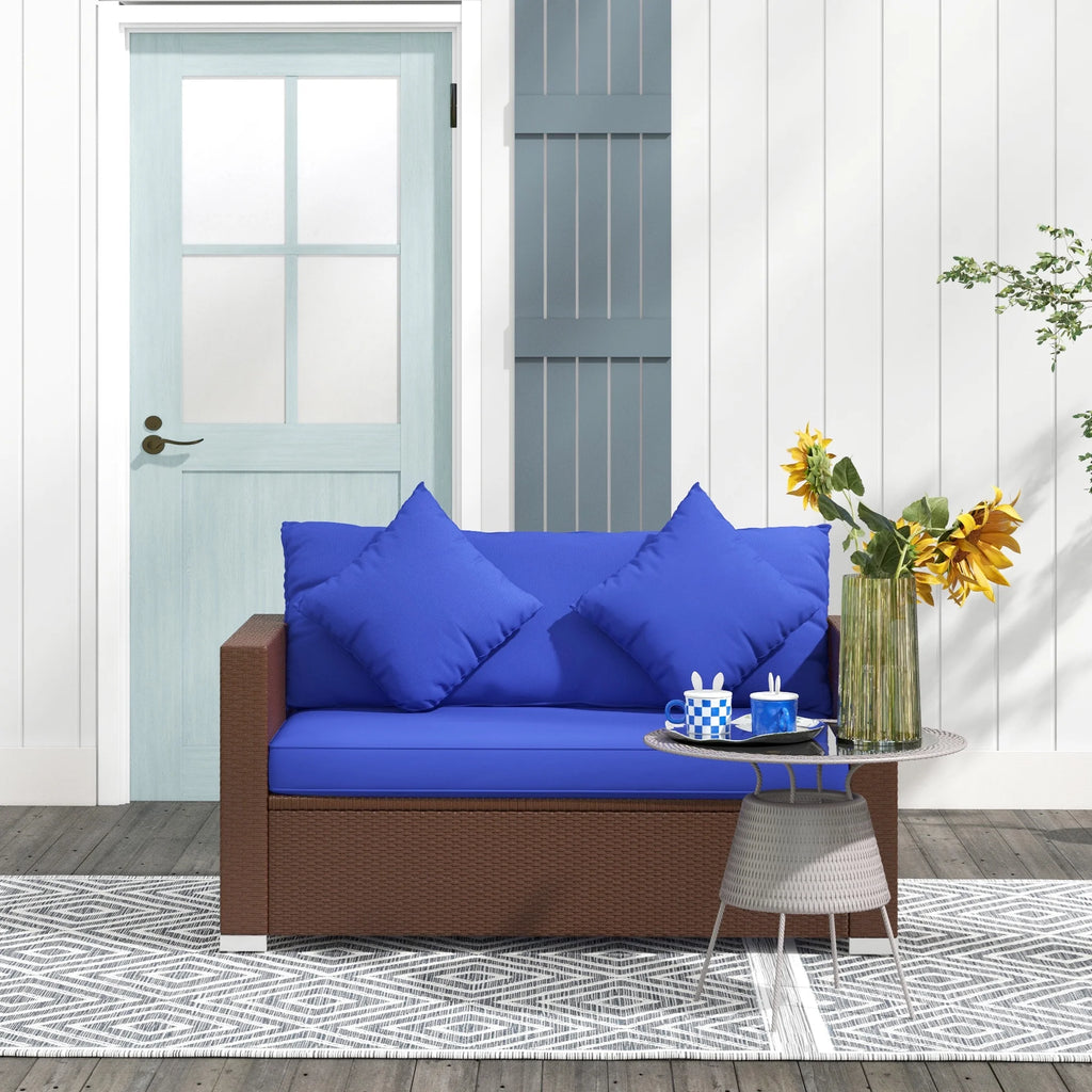 Blue Padded Outdoor Loveseat Sofa M276647