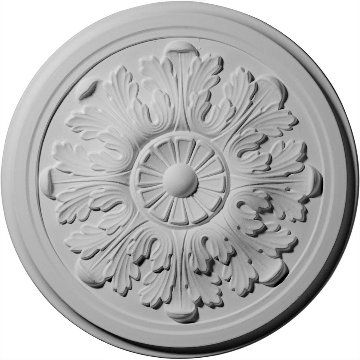 12 3/4 inch x 7/8 inch Ceiling Medallion, Hand-Painted Crackle B5330