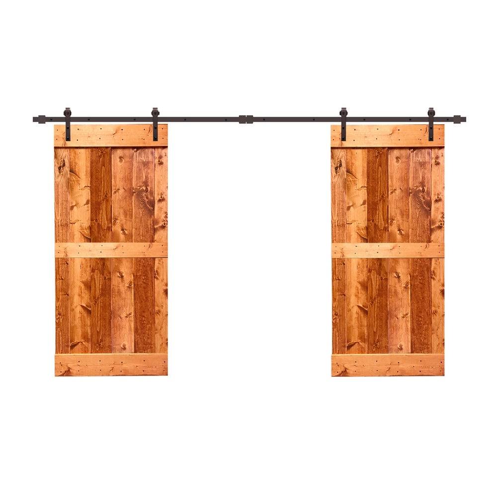 Sage Green Double Barn Door with Hardware Kit V8560