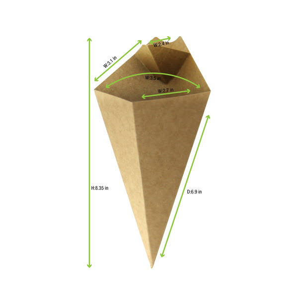 Kraft Paper Cones with Dipping Sauce V178