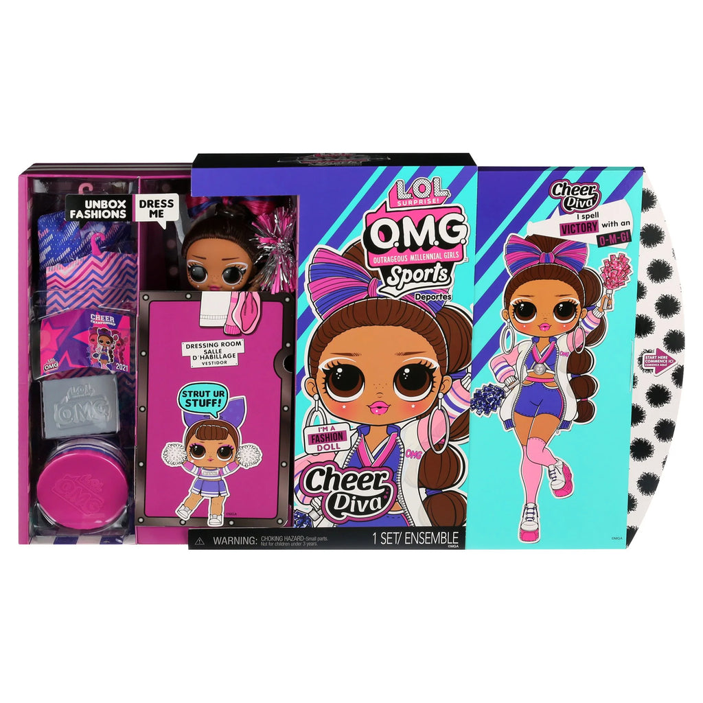 Cheerleading Fashion Doll With 20 Surprises To Unbox W753109