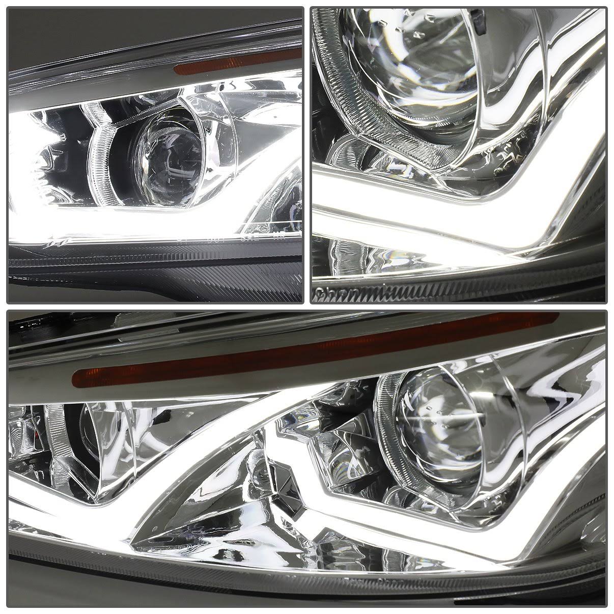 Chrome Housing Amber Corner Projector Headlight M75740