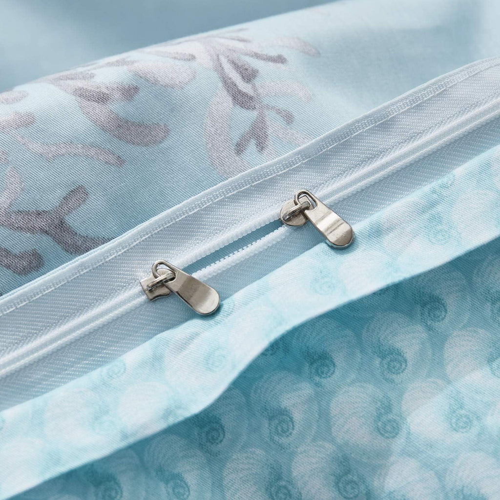 100% Cotton Reversible Zipper Closure 3-Piece King/Cal King Duvet Cover Set Z574
