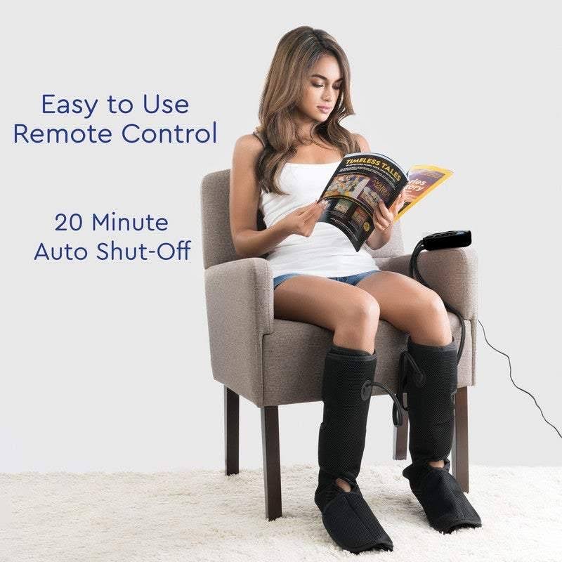 Leg and Foot Air Compression Massager with Heat and 6 Modes L26583