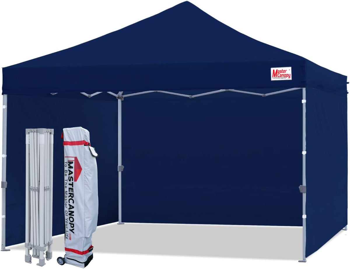 Pop-up Canopy Tent 10x10 Heavy Duty Instant Canopy with Sidewalls Pure White R970316