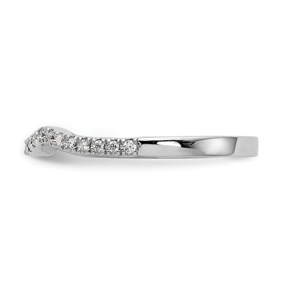 14K White Gold Lab Grown Diamond Band Size 7 E4501