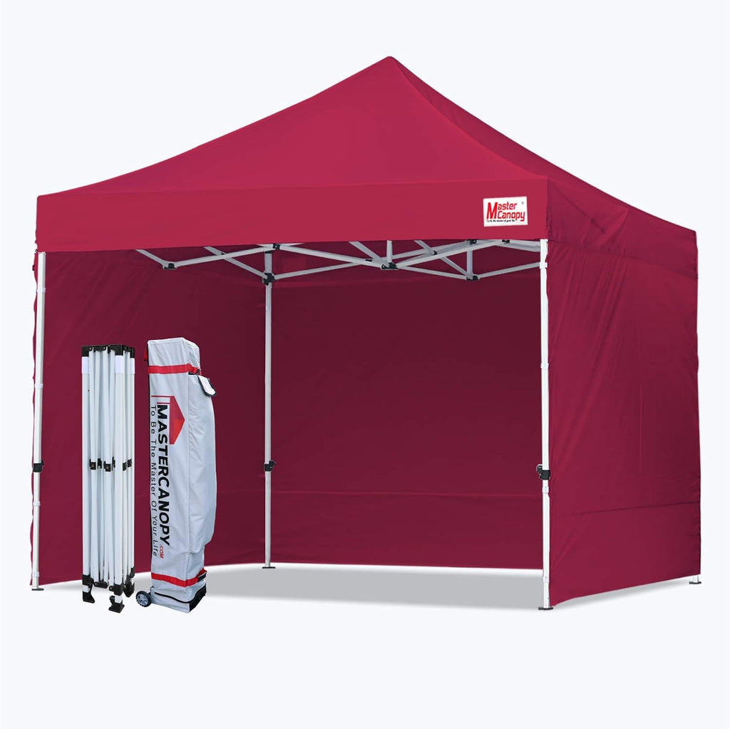 Pop-up Canopy Tent 10x10 Heavy Duty Instant Canopy with Sidewalls Pure White R970316
