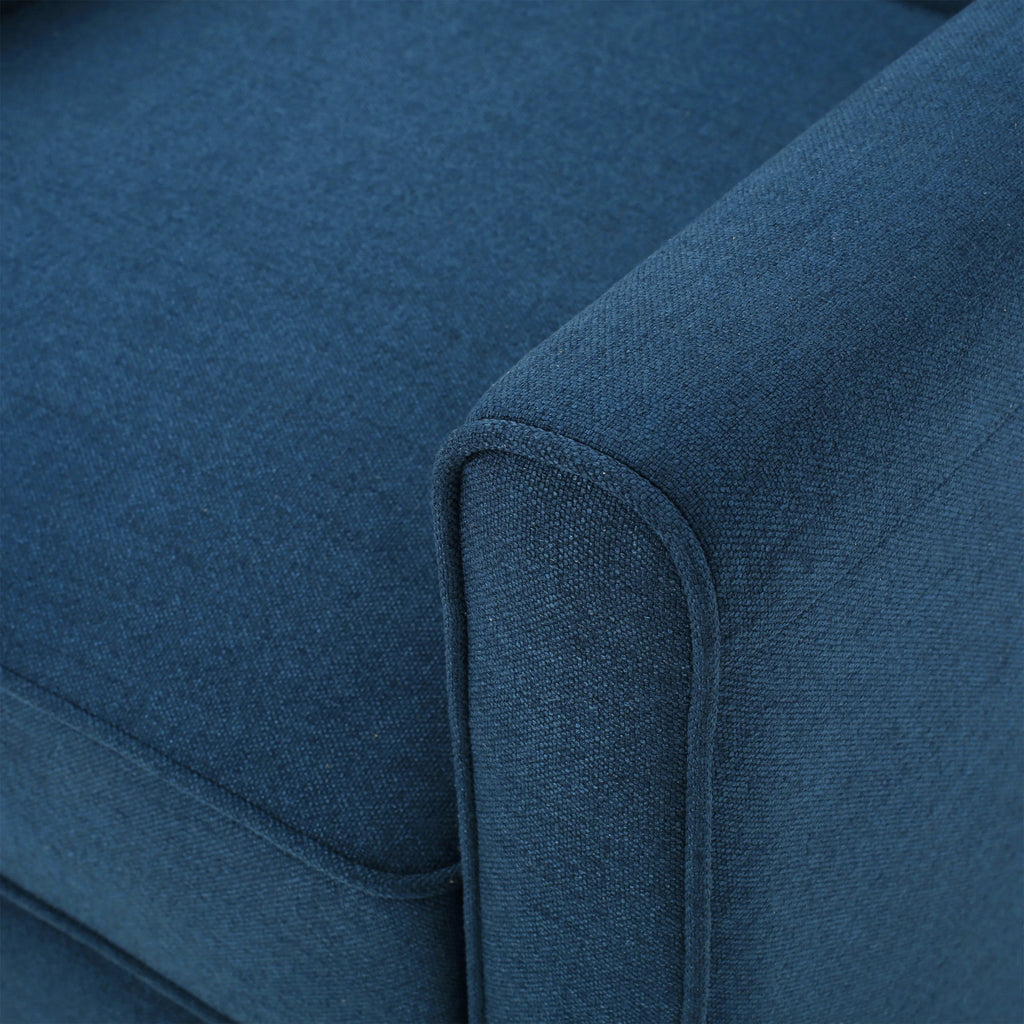 Dark Blue Fabric Recliner Club Chair Q624236