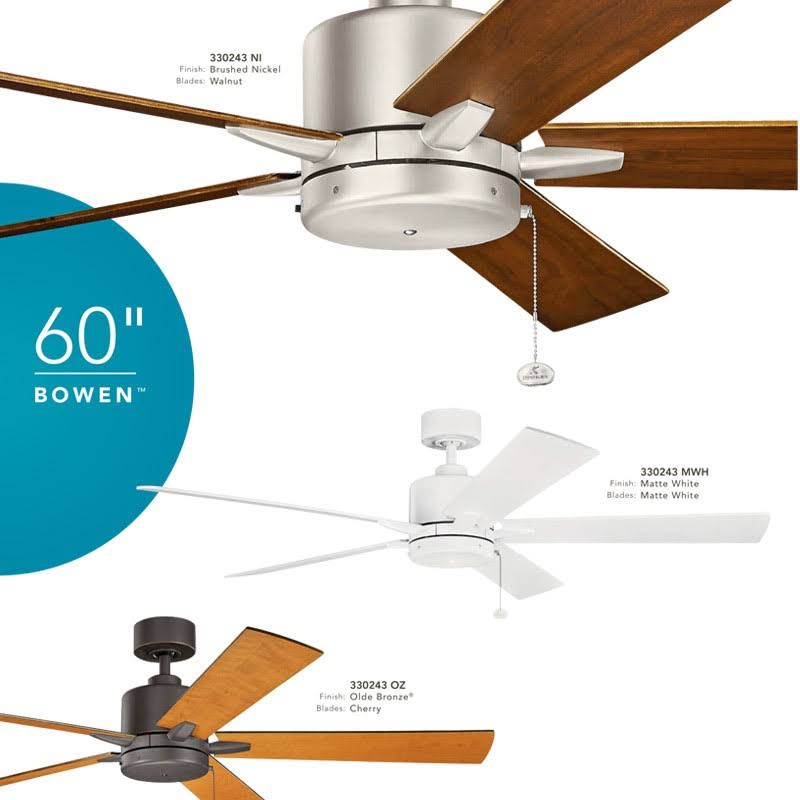 Brushed Nickel/Walnut Ceiling Fan Y70447