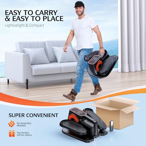Quiet Portable Electric Seated Pedal Exerciser with Remote Control and 12 Adjustable Speeds T99620