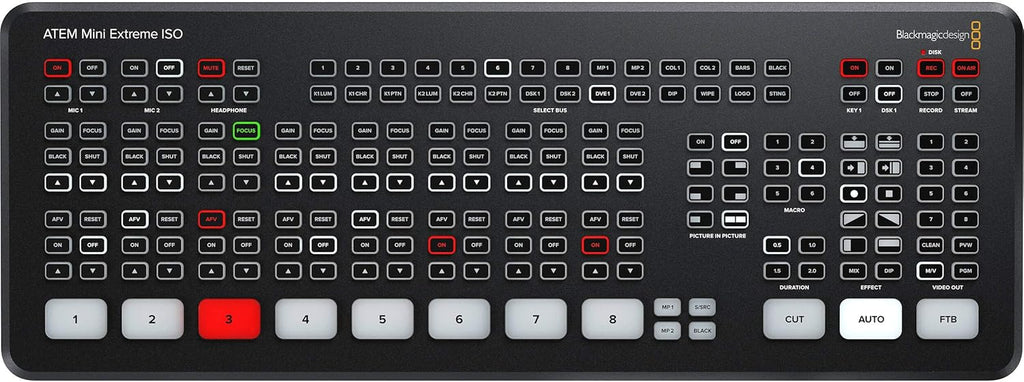 ATEM Mini Extreme ISO HDMI Live Streaming Switcher with 12V Power Supply, International Adapters & Standard HDMI Cable V5112