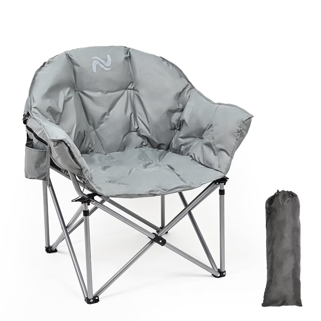 Oversized Folding Camping Chair with Cup Holder & Carry Bag W4640