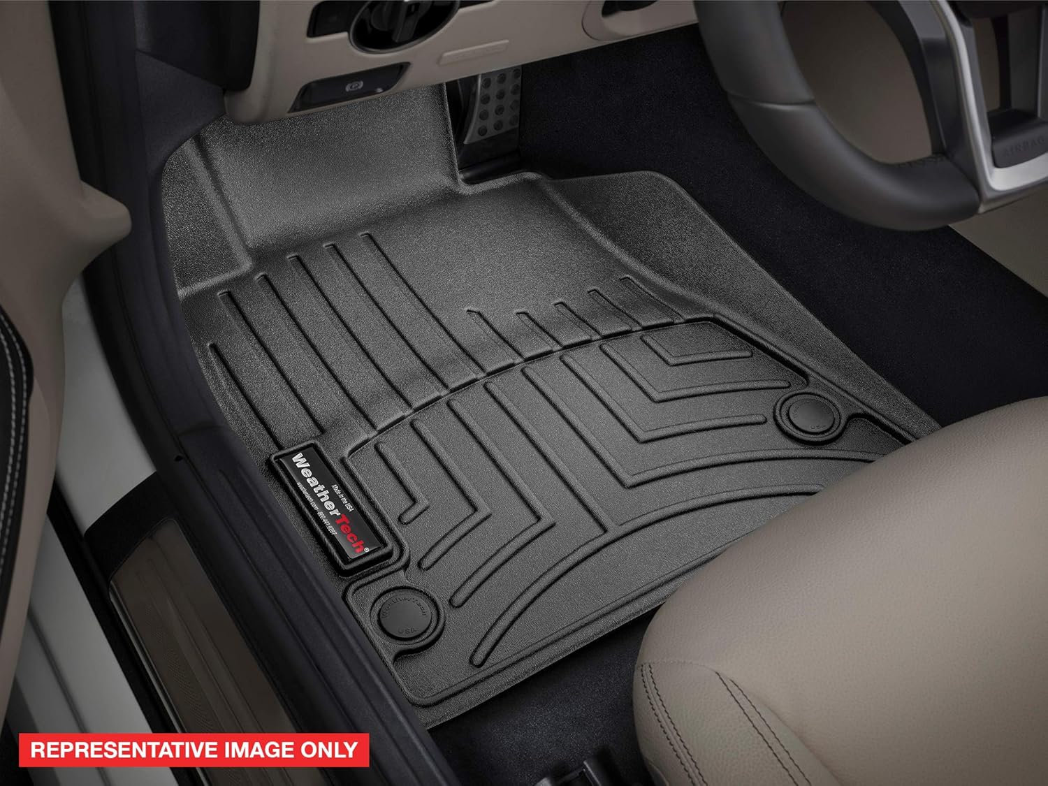 Custom Fit Rear FloorLiner for Toyota Tundra (Black) W294409