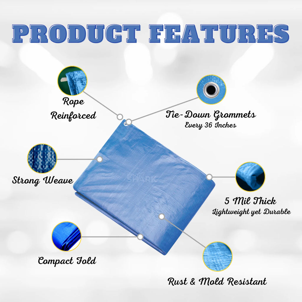 Heavy Duty Waterproof Tarp (20x40 Feet) D6338