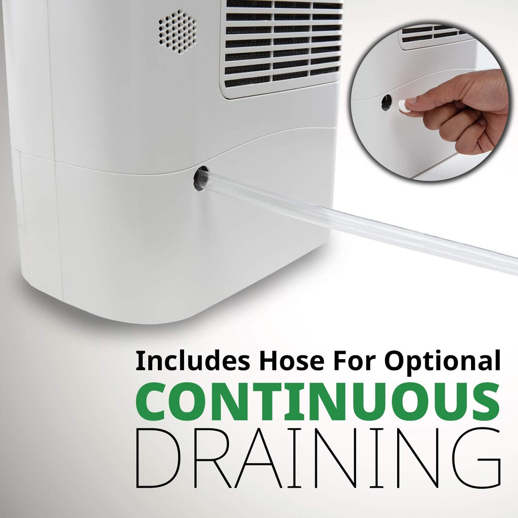 19 Pint Compact Desiccant Dehumidifier with Continuous Drain Hose N8445