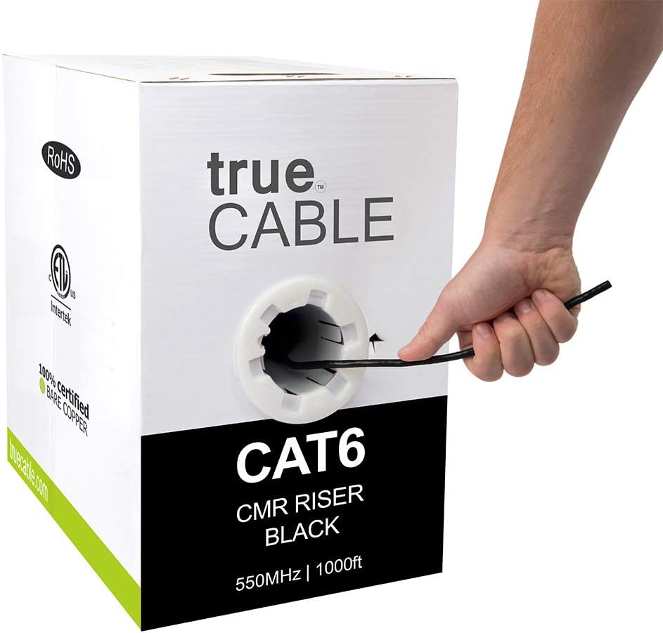 1000ft Purple 23AWG 4 Pair Solid Bare Copper Bulk Ethernet Cable R2195