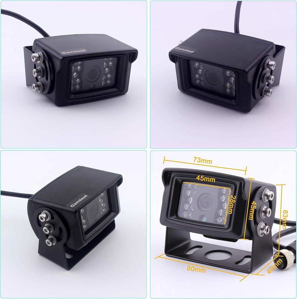 9 inch Monitor Built-in DVR Backup Camera System with Quad Split Screen V6470