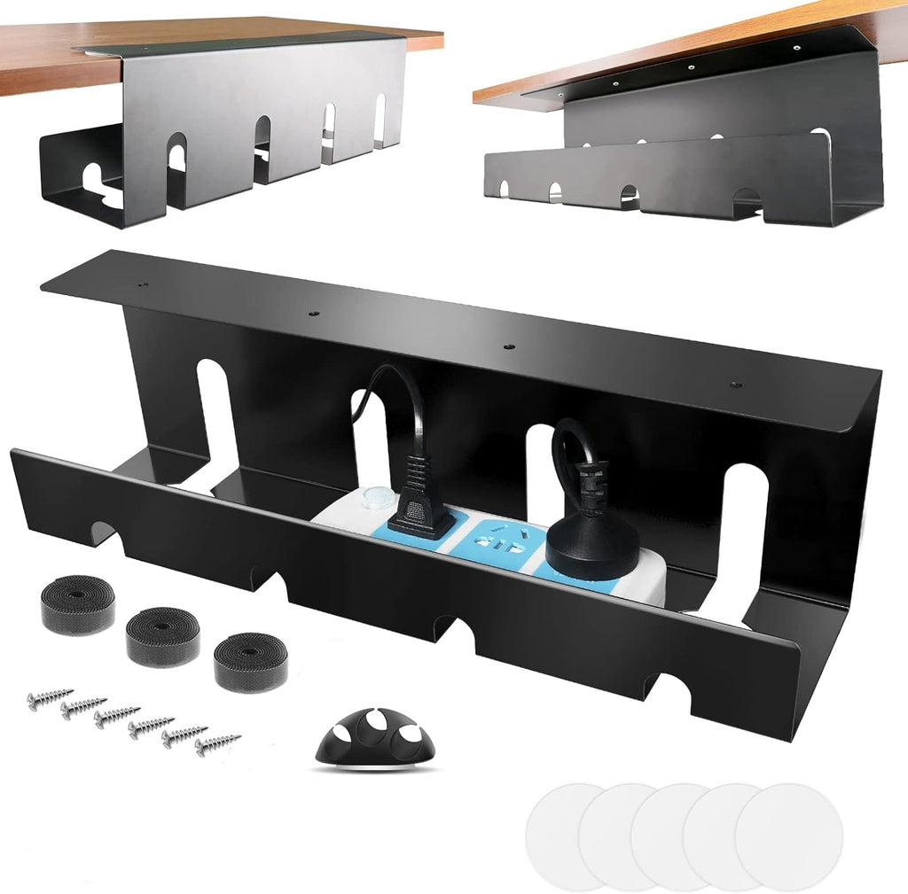 2 x 15.7 in Steel Black Cable Management Tray Y853798