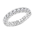 Moissanite Round 925 Sterling Silver Rhodium Plated Eternity Band Ring Size 9 Ct 1.85 T722