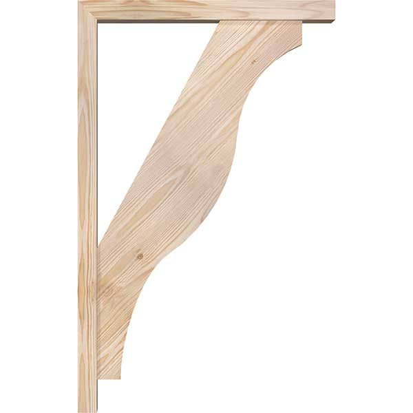 Douglas Fir Smooth Bracket with Offset Brace N751022