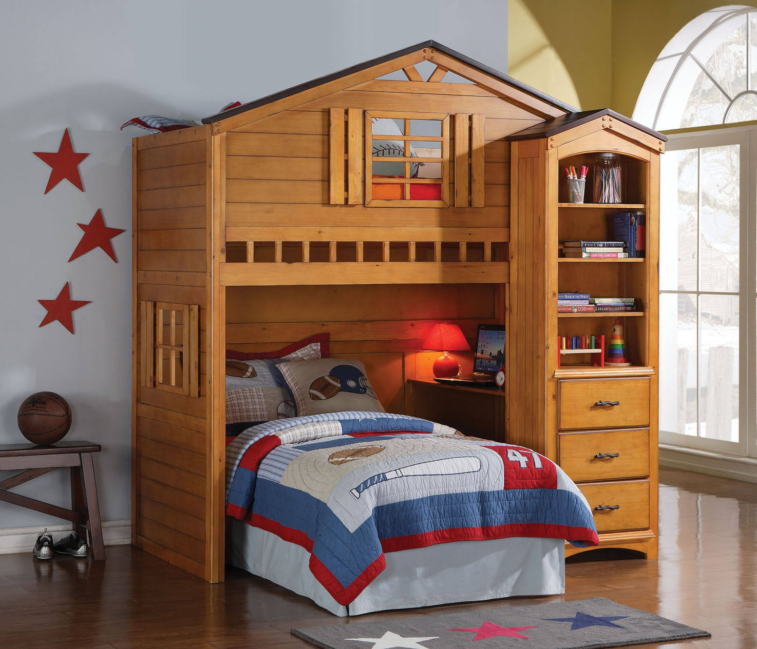 Rustic Oak Bookcase Cabinet L710