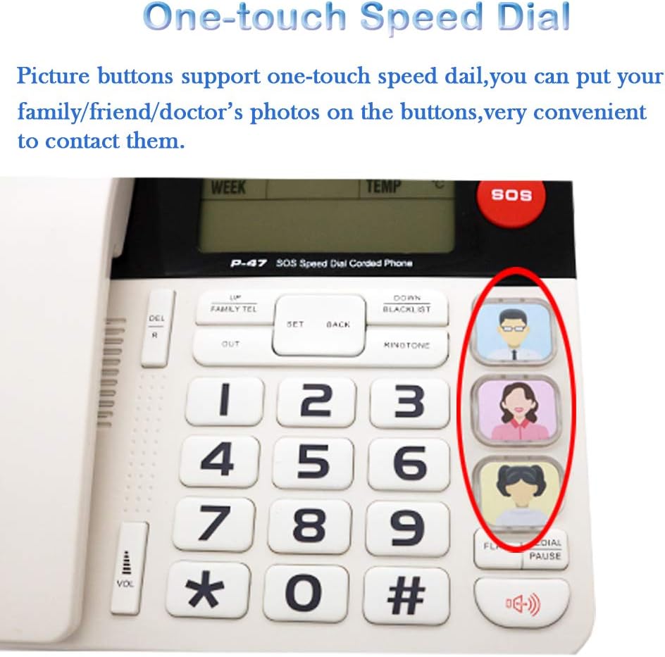 Corded Phones with Big Button, Caller ID, Amplified Phones, Pack of 2 L67686